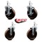 Service Caster 5 High Temp Phenolic Wheel Swivel 7/16'' Grip Ring Stem Caster Set 2 Brakes, 4PK SCC-GR20S514-PHRHT-716138-2-TLB-2 - alternate 3